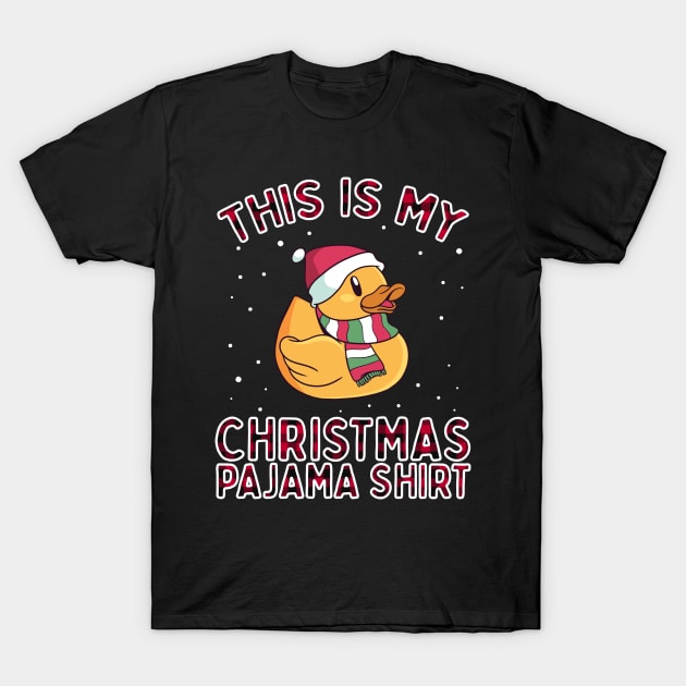 Christmas Pajamas For Family Duck This Is My Funny Xmas Gift T-Shirt by VDK Merch